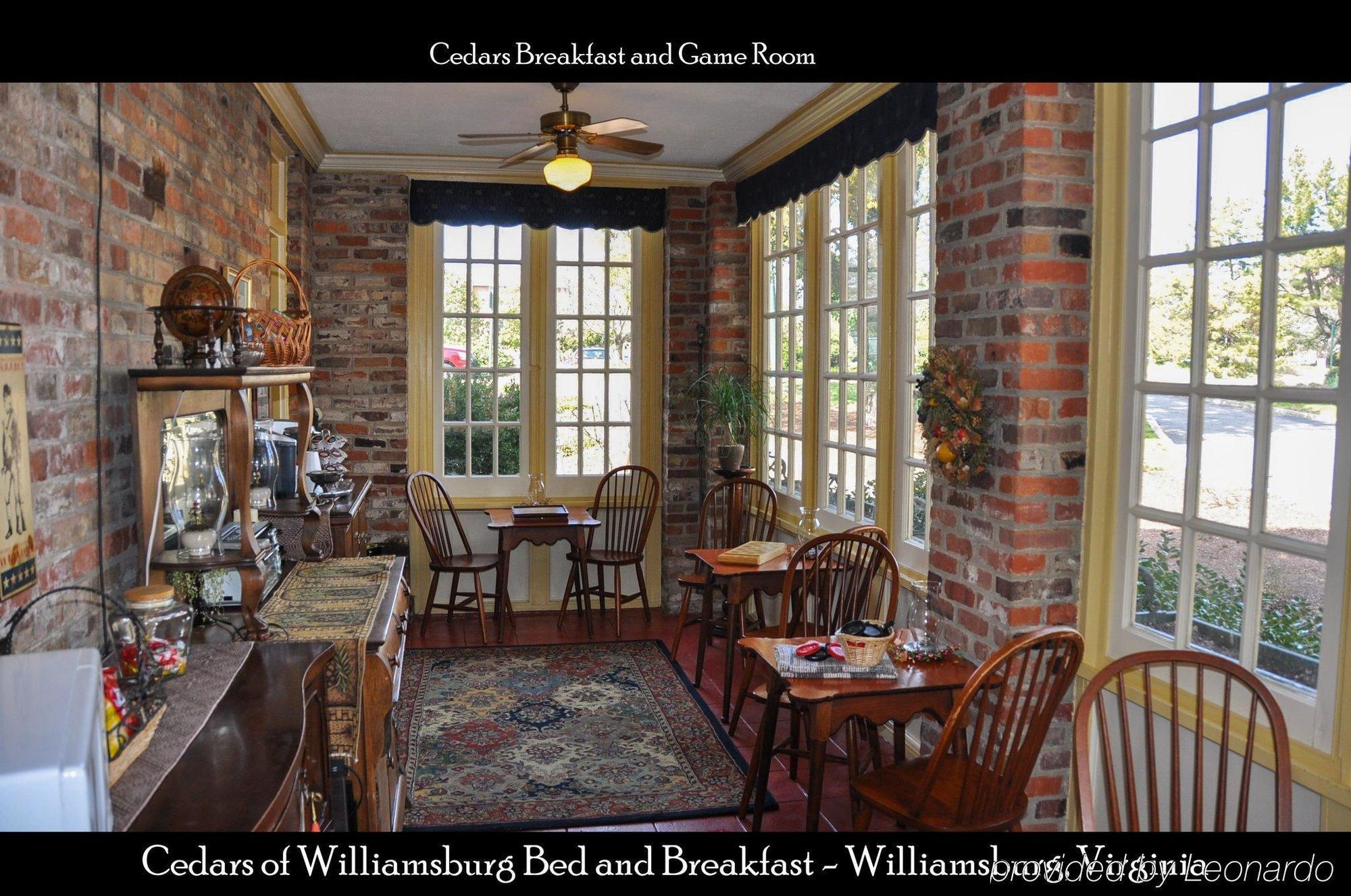 Cedars Of Williamsburg Bed & Breakfast Restoran foto